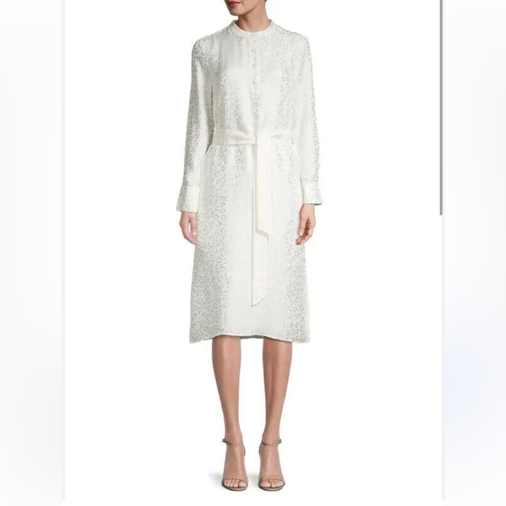 St John long sleeve White shirt dress size 6 new with out tag